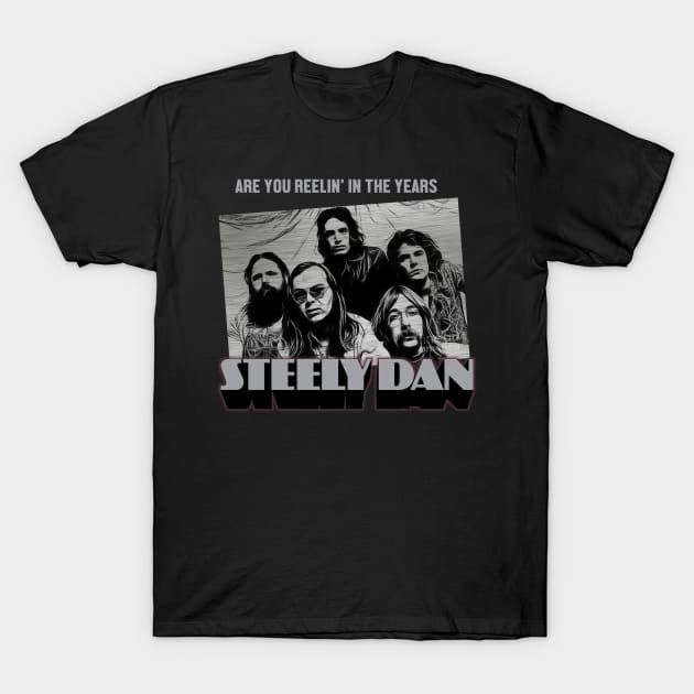 steely dan monocrome T-Shirt by KyleCreated